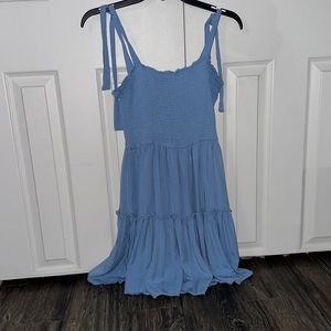 light blue dress